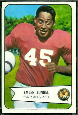 Emlen Tunnell (error) 1954 Bowman football card