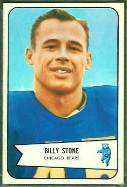 Billy Stone 1954 Bowman football card