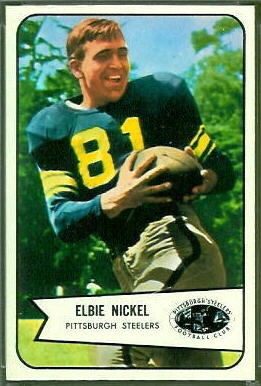 Elbert Nickel 1954 Bowman football card