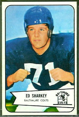 Ed Sharkey 1954 Bowman football card