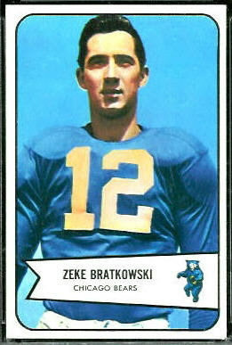 Zeke Bratkowski 1954 Bowman football card Zeke Bratkowski 1954 Bowman football card