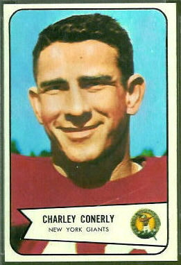 Charley Conerly 1954 Bowman football card