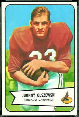 John Olszewski 1954 Bowman football card