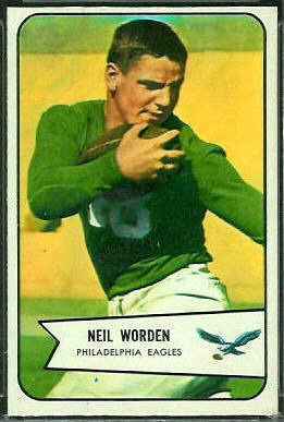 Neil Worden 1954 Bowman football card