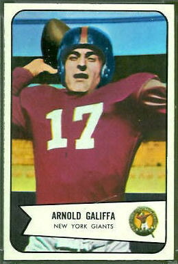 Arnold Galiffa 1954 Bowman football card