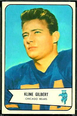 Kline Gilbert 1954 Bowman football card