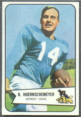 Bob Hoernschemeyer 1954 Bowman football card