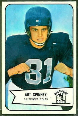 Art Spinney 1954 Bowman football card