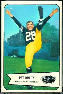 Pat Brady 1954 Bowman football card