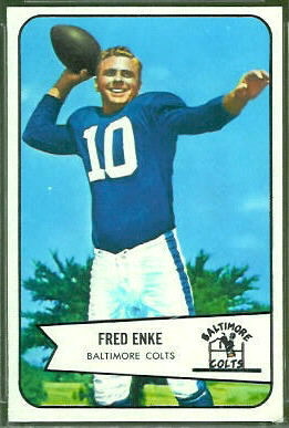 Fred Enke 1954 Bowman football card