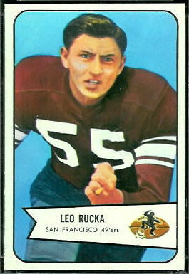 Leo Rucka 1954 Bowman football card