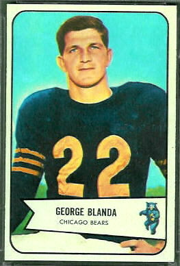 George Blanda 1954 Bowman football card