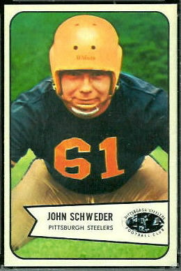 John Schweder 1954 Bowman football card