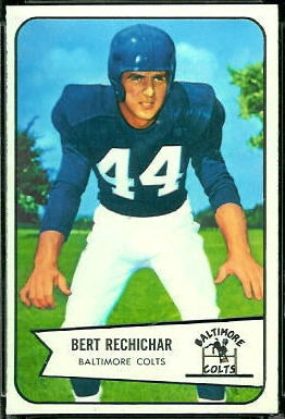 Bert Rechichar 1954 Bowman football card