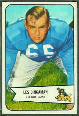 Les Bingaman 1954 Bowman football card