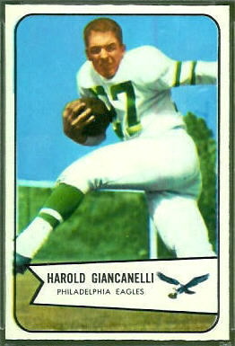 Harold Giancanelli 1954 Bowman football card