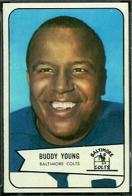 Buddy Young 1954 Bowman football card