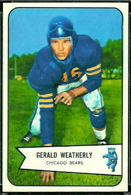 Gerald Weatherly 1954 Bowman football card