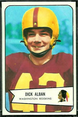 Dick Alban 1954 Bowman football card