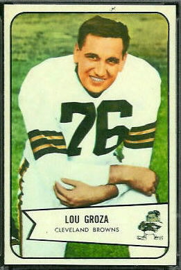 Lou Groza 1954 Bowman football card