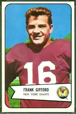 Frank Gifford 1954 Bowman football card