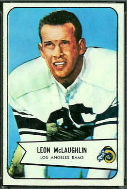 Leon McLaughlin 1954 Bowman football card