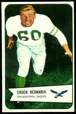Chuck Bednarik 1954 Bowman football card