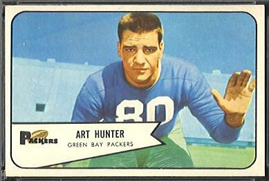 Art Hunter 1954 Bowman football card