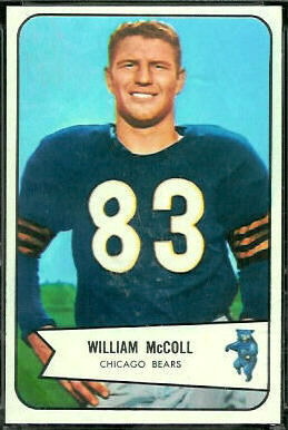 Bill McColl 1954 Bowman football card