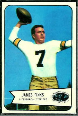 Jim Finks 1954 Bowman football card Jim Finks 1954 Bowman football card