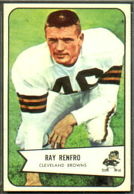 Ray Renfro 1954 Bowman football card