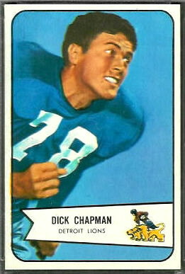Dick Chapman 1954 Bowman football card Dick Chapman 1954 Bowman football card