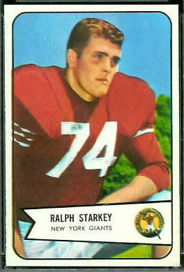 Ralph Starkey 1954 Bowman football card