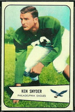 Ken Snyder 1954 Bowman football card