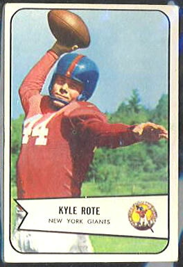 Kyle Rote 1954 Bowman football card