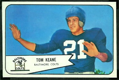 Tom Keane 1954 Bowman football card