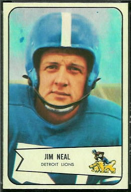 Jim Neal 1954 Bowman football card