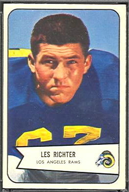 Les Richter 1954 Bowman football card Les Richter 1954 Bowman football card