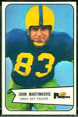 John Martinkovic 1954 Bowman football card