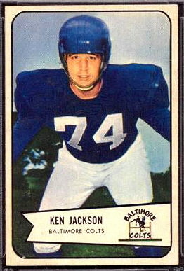 Ken Jackson 1954 Bowman football card