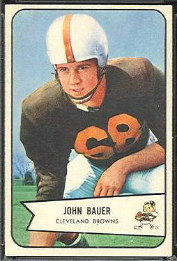 John Bauer 1954 Bowman football card