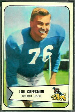 Lou Creekmur 1954 Bowman football card