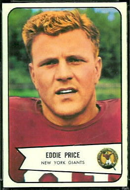 Eddie Price 1954 Bowman football card