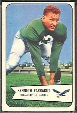 Ken Farragut 1954 Bowman football card Ken Farragut 1954 Bowman football card
