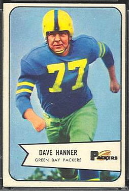 Dave Hanner 1954 Bowman football card