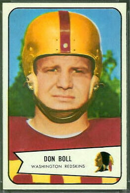 Don Boll 1954 Bowman football card