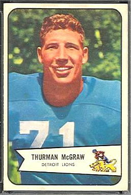 Thurman McGraw 1954 Bowman football card