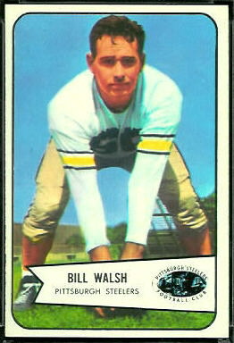 Bill Walsh 1954 Bowman football card