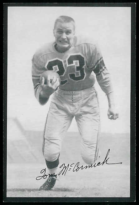 Tom McCormick 1954 Rams Team Issue football card