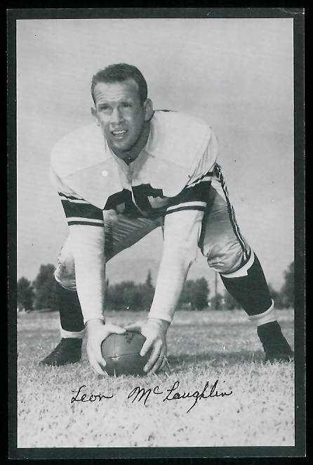 Leon McLaughlin 1954 Rams Team Issue football card